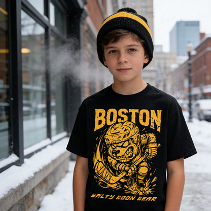BOSTON IRON BITE ENFORCER - YOUTH GILDAN 5000B - FRONT PRINT TEE