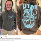 Utah Ice Age Enforcer Hoodie Front and Back