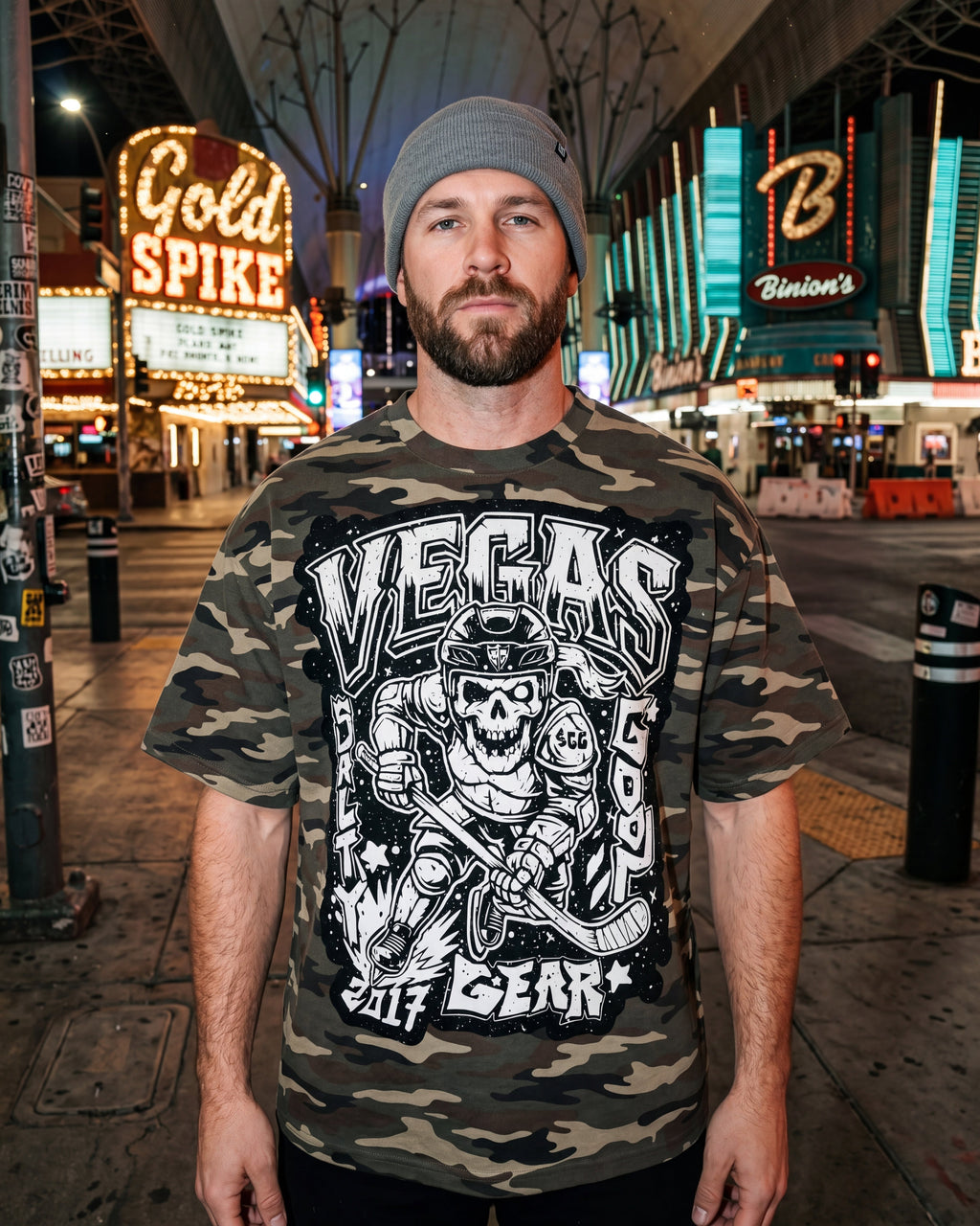 Vegas Hockey Enforcer Heavy Camo Tee LMTD