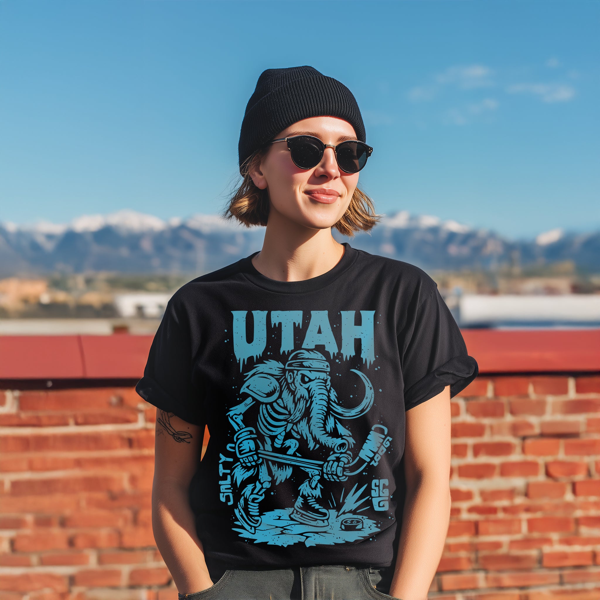UTAH ICE AGE ENFORCER - Premium comfort colors tee - front print
