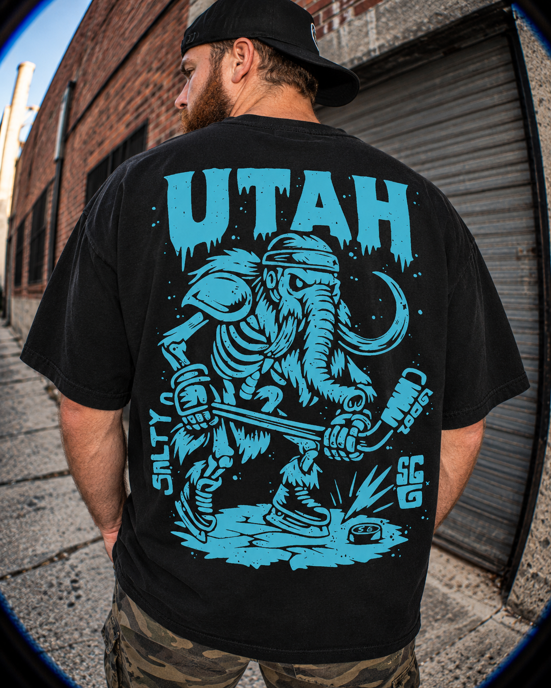 Utah Ice Age Enforcer Heavy Shirt Front and Back
