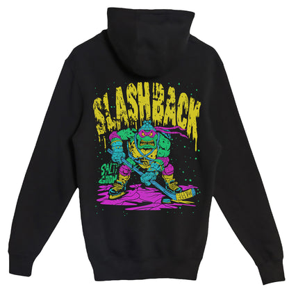 SLASHBACK Hoodie – Lane Seven LS14001 Unisex Black (Front & Back Print)