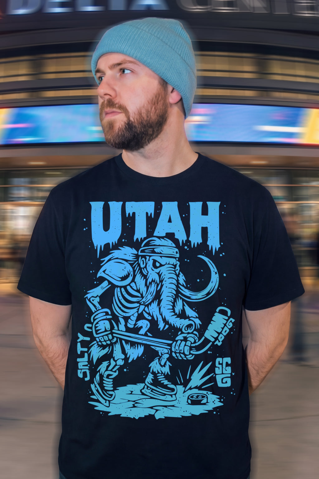 UTAH ICE AGE ENFORCER - Premium comfort colors tee - front print