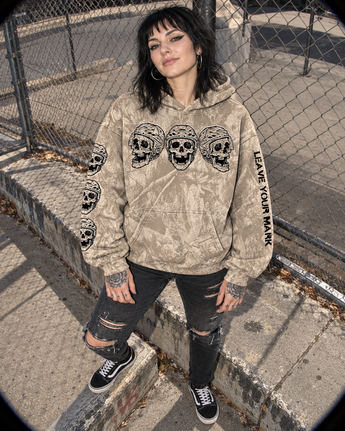 Leave Your Mark V3 Sand Camo Fleece Hoodie