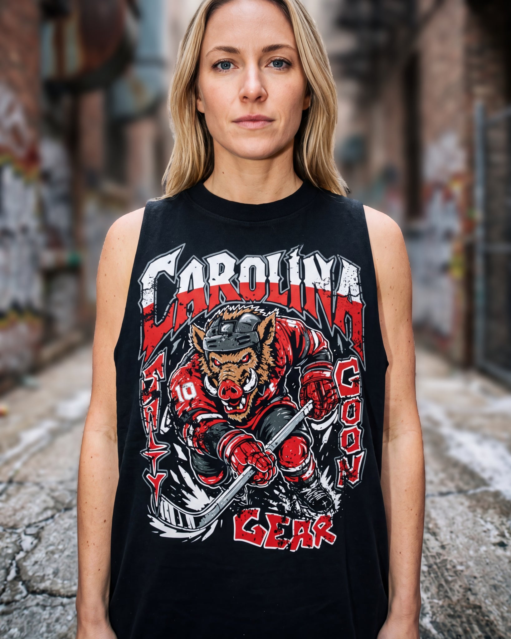 Carolina Hockey Enforcer Cropped Tank Top
