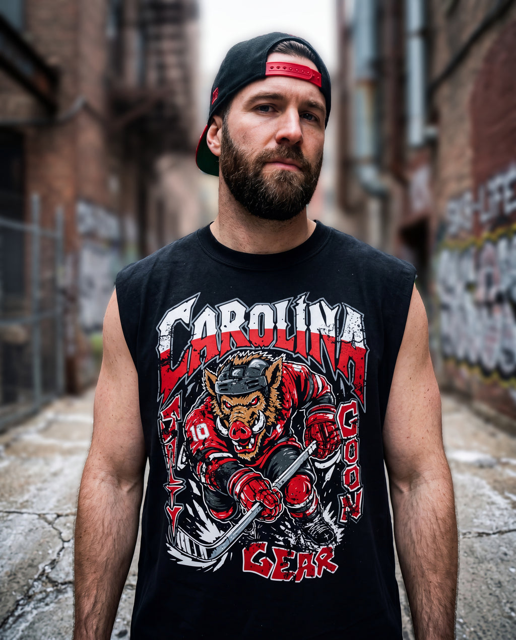Carolina Hockey Enforcer Cropped Tank Top