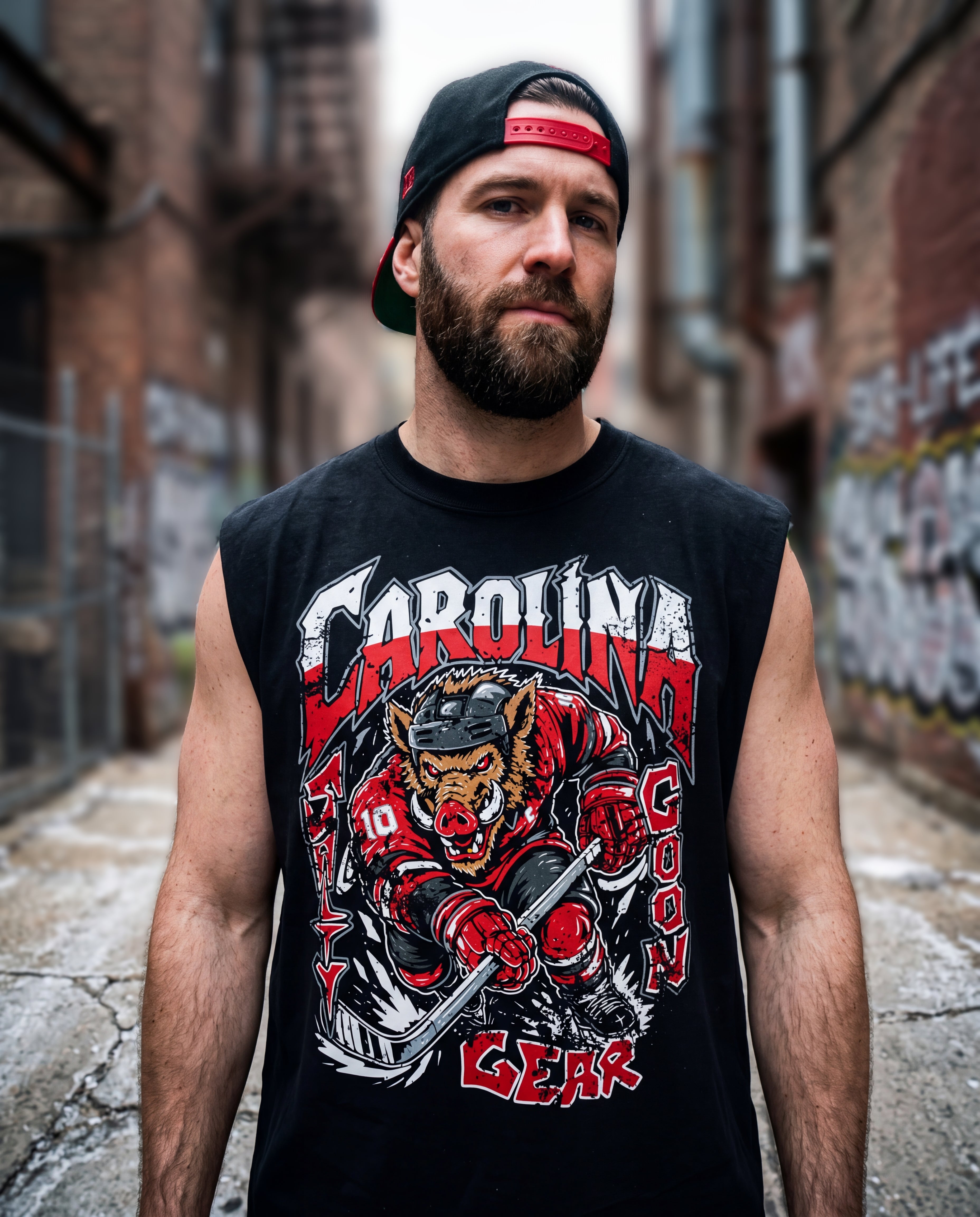 Carolina Hockey Enforcer Cropped Tank Top
