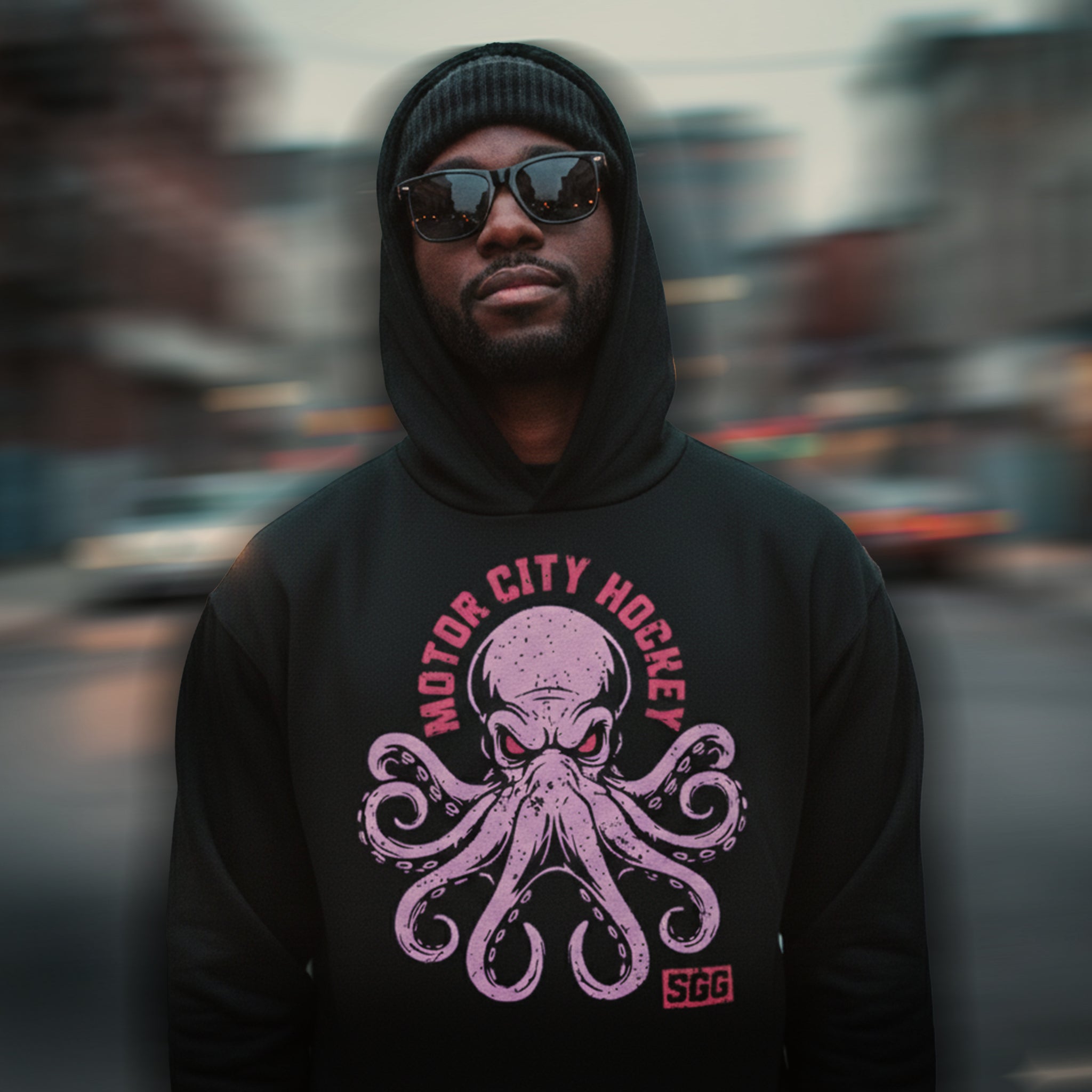 Motor City Hockey - Premium Ice Hockey Light Hoodie - Salty Goon Gear