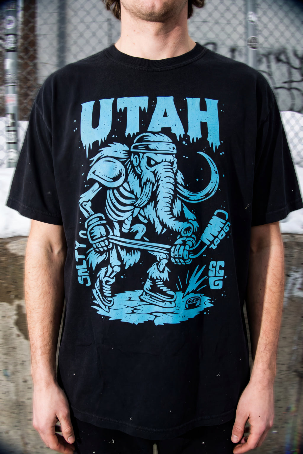 UTAH ICE AGE ENFORCER - Premium comfort colors tee - front print