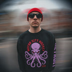 Motor City Hockey Crewneck Sweatshirt Front and Sleeve Print