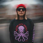 Motor City Hockey Crewneck Sweatshirt Front and Sleeve Print