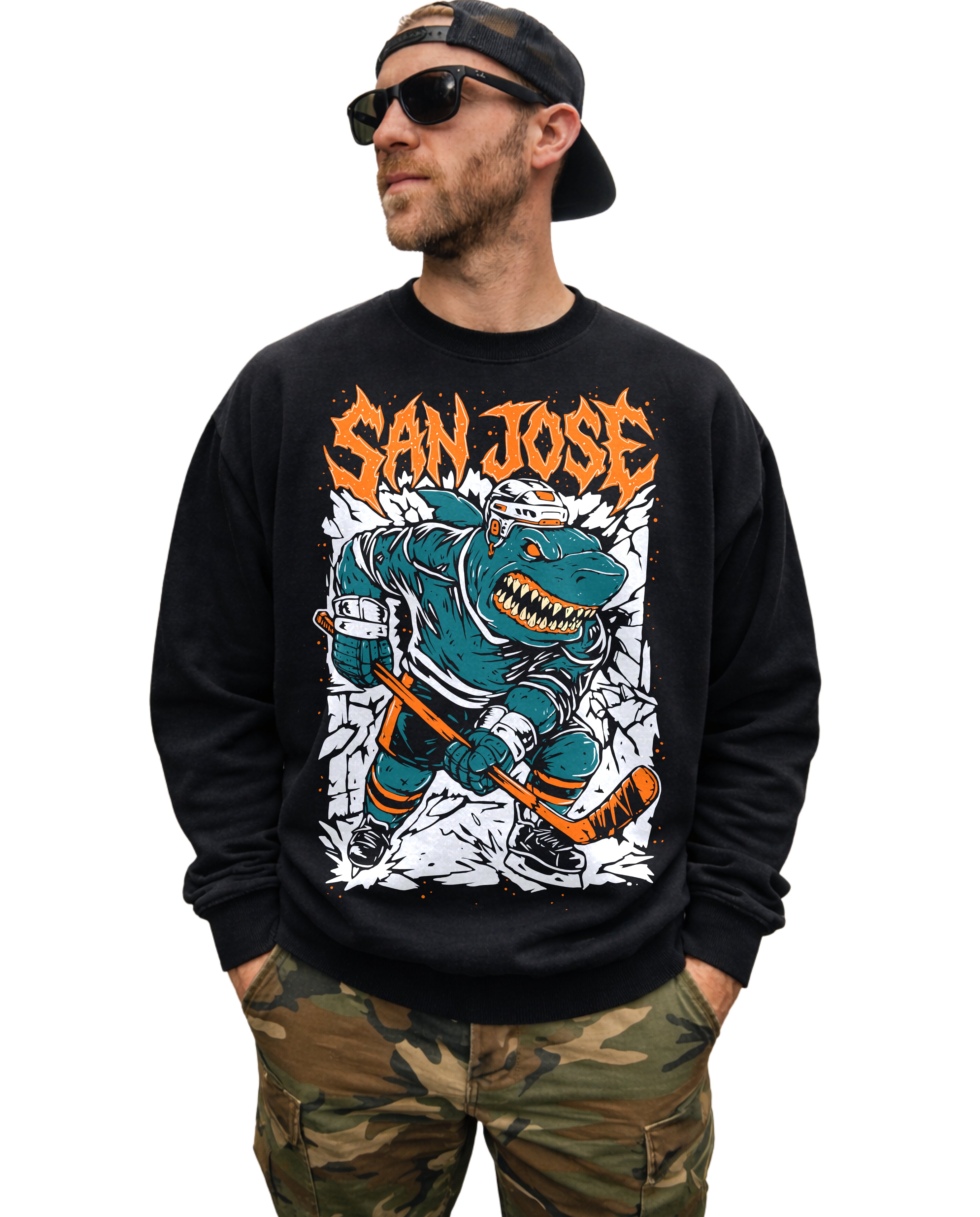 San Jose Sharp Bite Enforcer - Ultra Heavy Premium  Oversized Crewneck sweatshirt (460GSM)