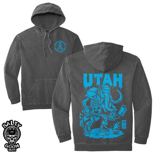 UTAH ICE AGE ENFORCER - PREMIUM HEAVY HOODIE - Front and Back