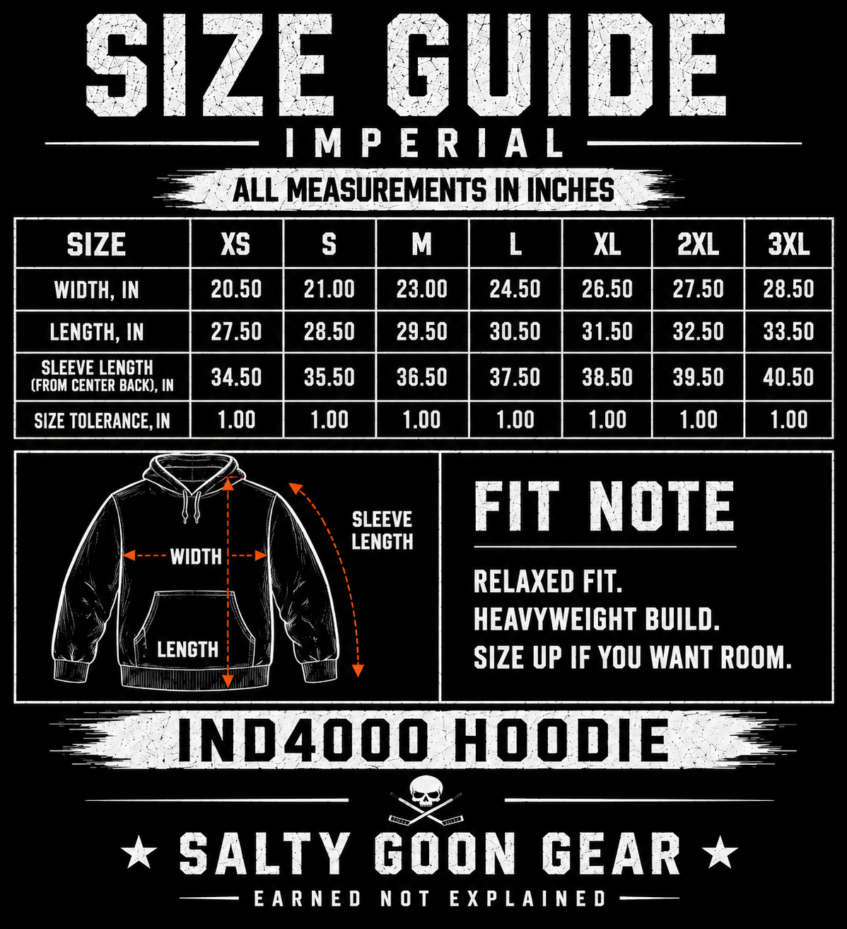 USA Hockey Heavyweight Hoodie Front and Back