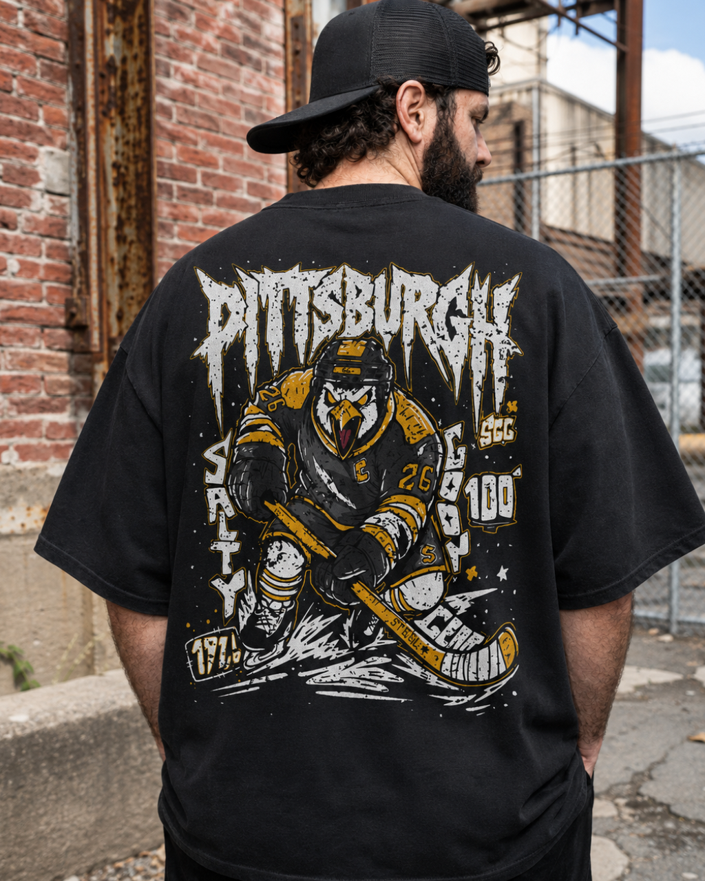 Pittsburgh Enforcer Heavy Shirt Front and Back
