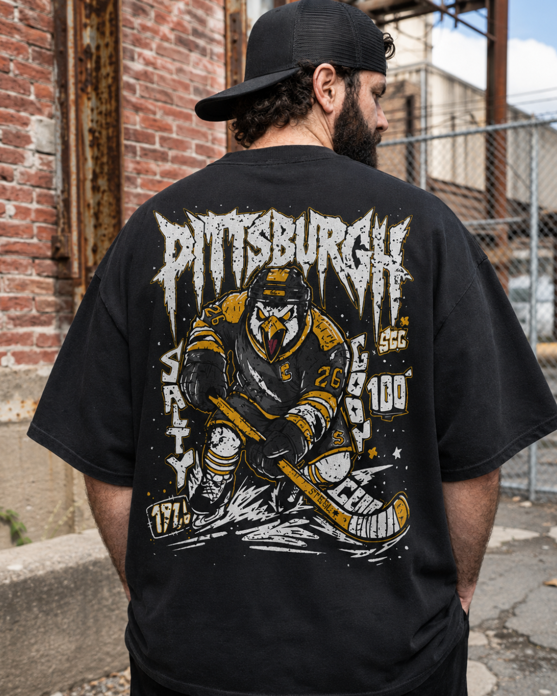 Pittsburgh Enforcer Heavy Shirt Front and Back