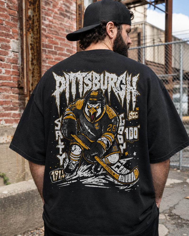 Pittsburgh Enforcer Heavy Shirt Front and Back