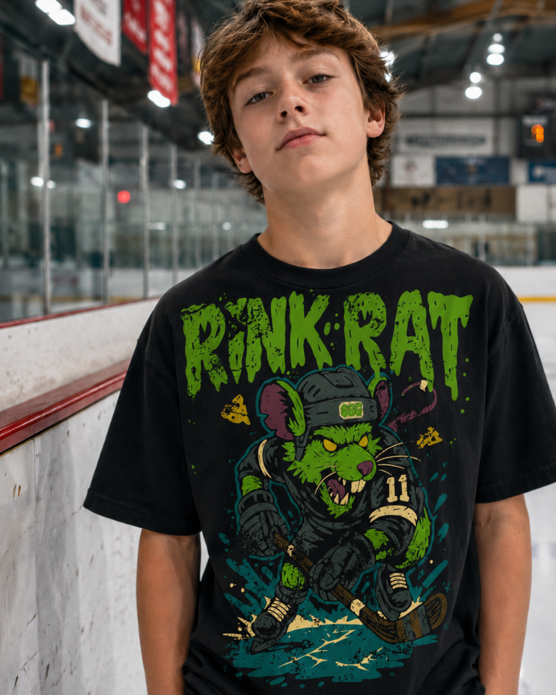 Rink Rat youth Hockey Tshirt teenage boy