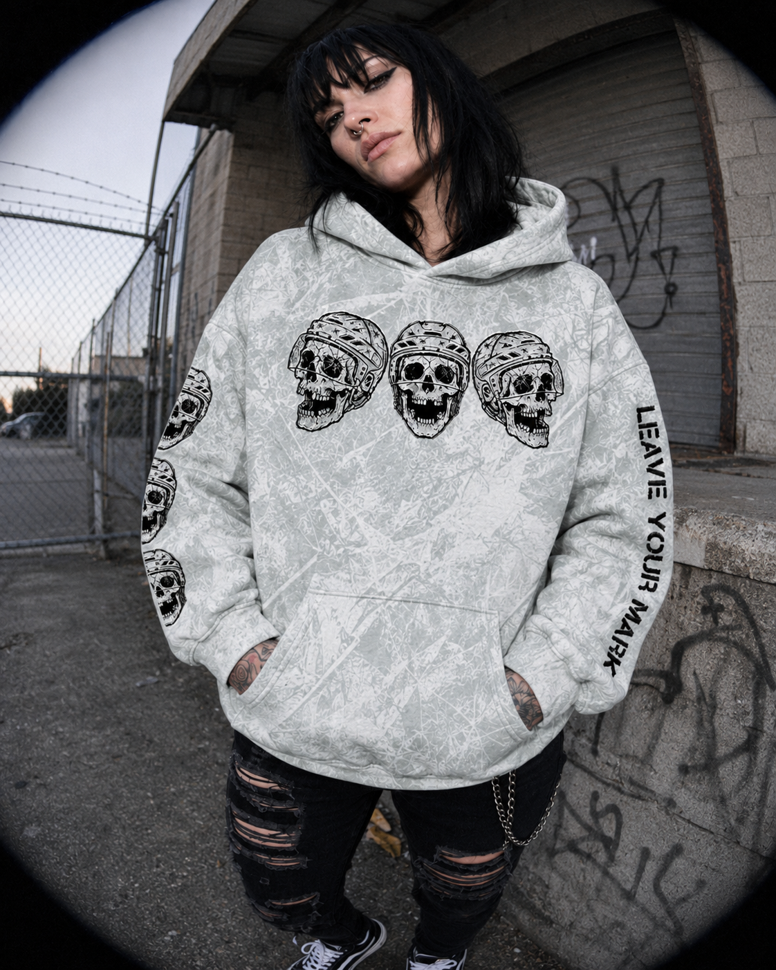Leave Your Mark V3 White Camo Hoodie