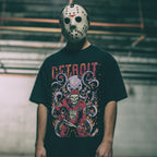 Detroit Ice Hockey tshirt, skeleton, octopus, alternative ice hockey apparel