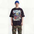 USA HOCKEY x SALTY GOON GEAR PREMIUM Ultra Heavyweight Oversized Snow-Wash T-Shirt (300GSM)