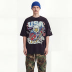 USA HOCKEY x SALTY GOON GEAR PREMIUM Ultra Heavyweight Oversized Snow-Wash T-Shirt (300GSM)