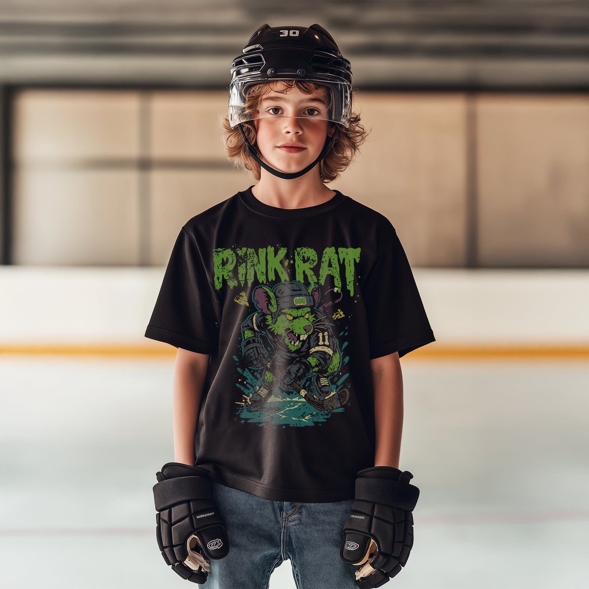 Youth Rink Rat ice hockey Tee Shirt 