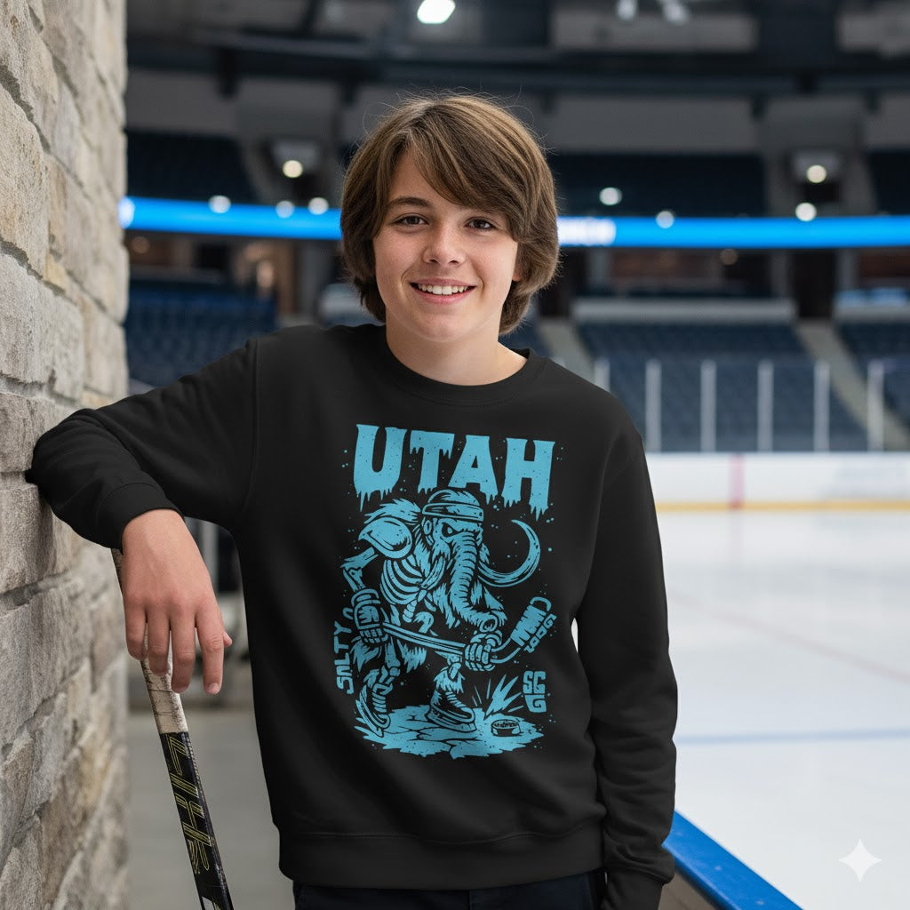 Utah Ice Age Enforcer - Youth - Ice Hockey Crewneck Sweatshirt -