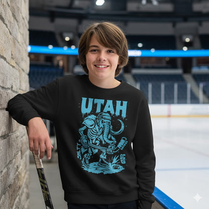 Utah Ice Age Enforcer - Youth - Ice Hockey Crewneck Sweatshirt -
